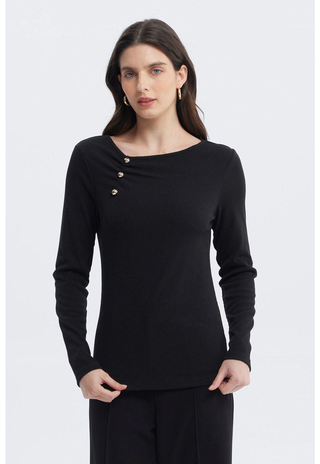 Polera Mujer Nueva Negro - ll-0