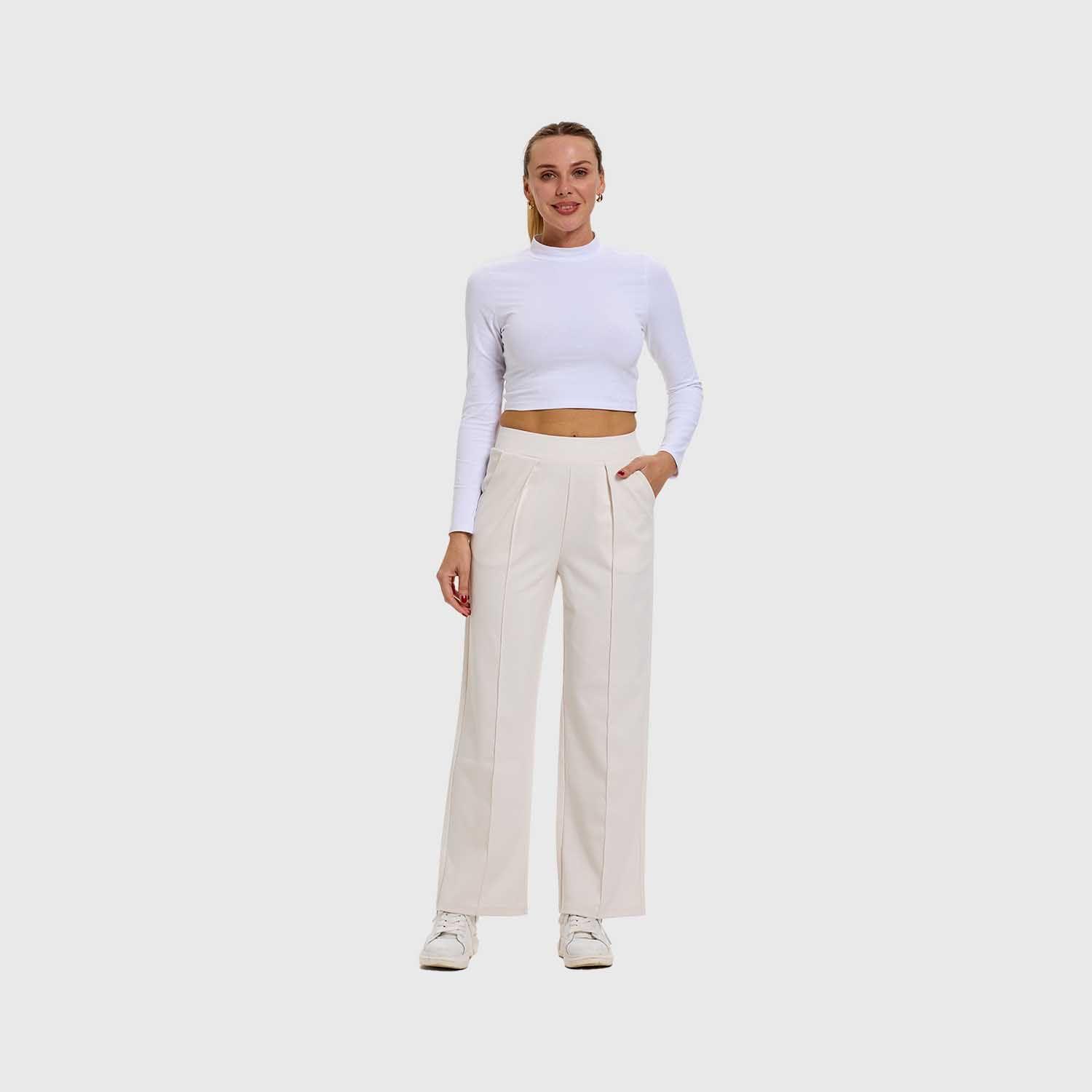 Pantalón Mujer Sastrero Pretina Crudo Fashion's Park-3
