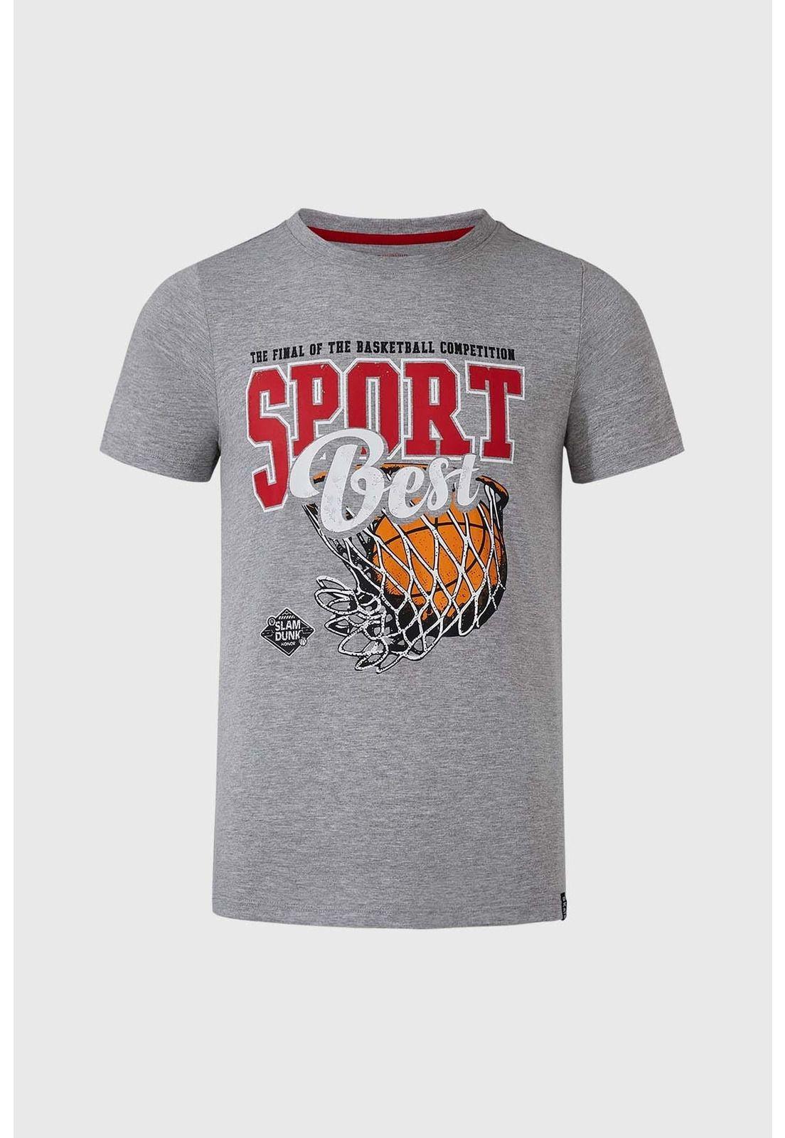 Polera Niño Print Gris - ll-0