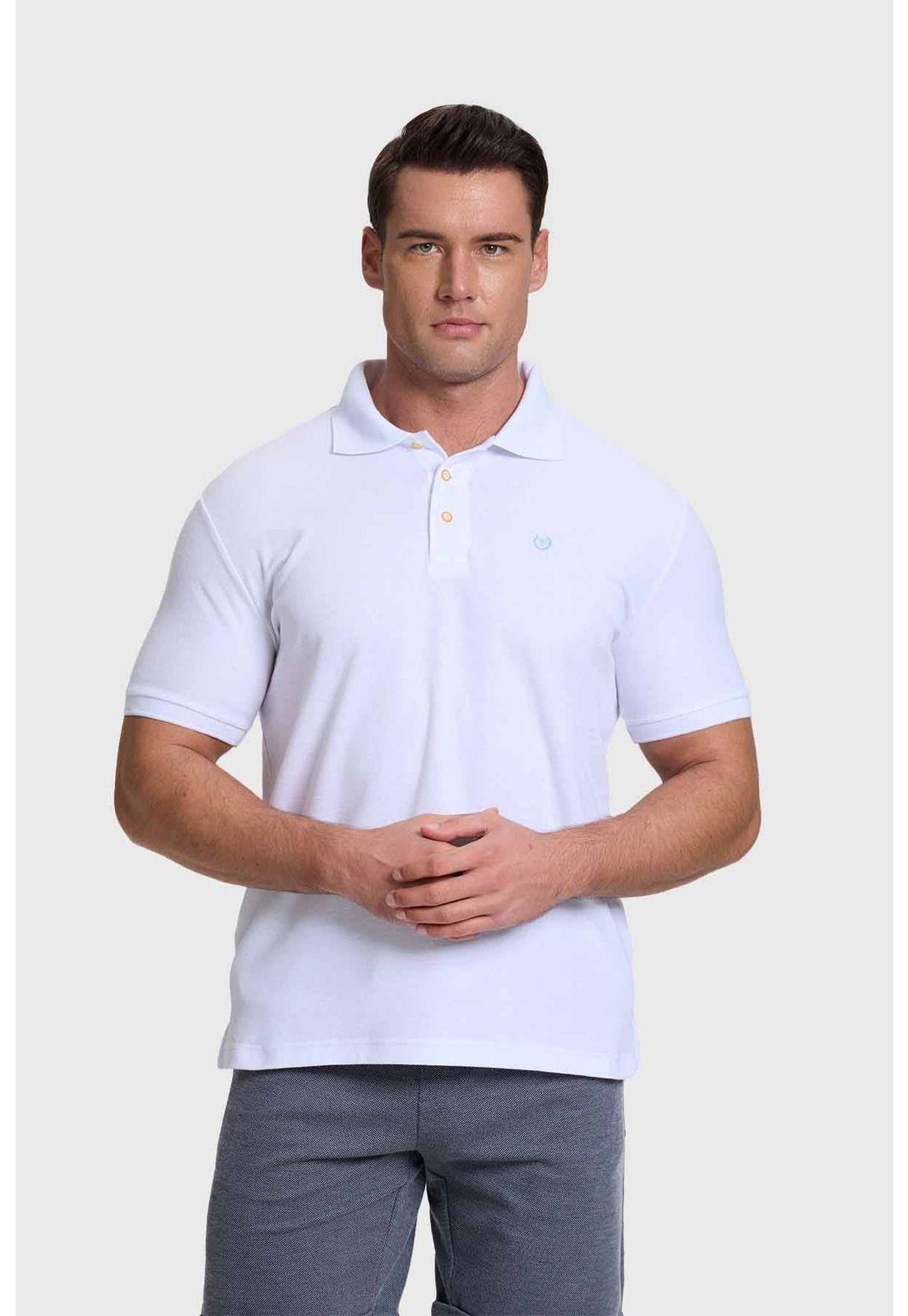 Polera Hombre Piqué Básica Blanco-0