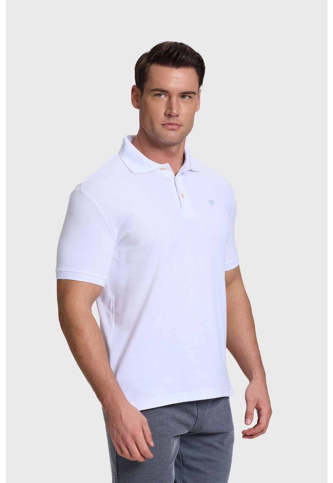 Polera Hombre Piqué Básica Blanco-1