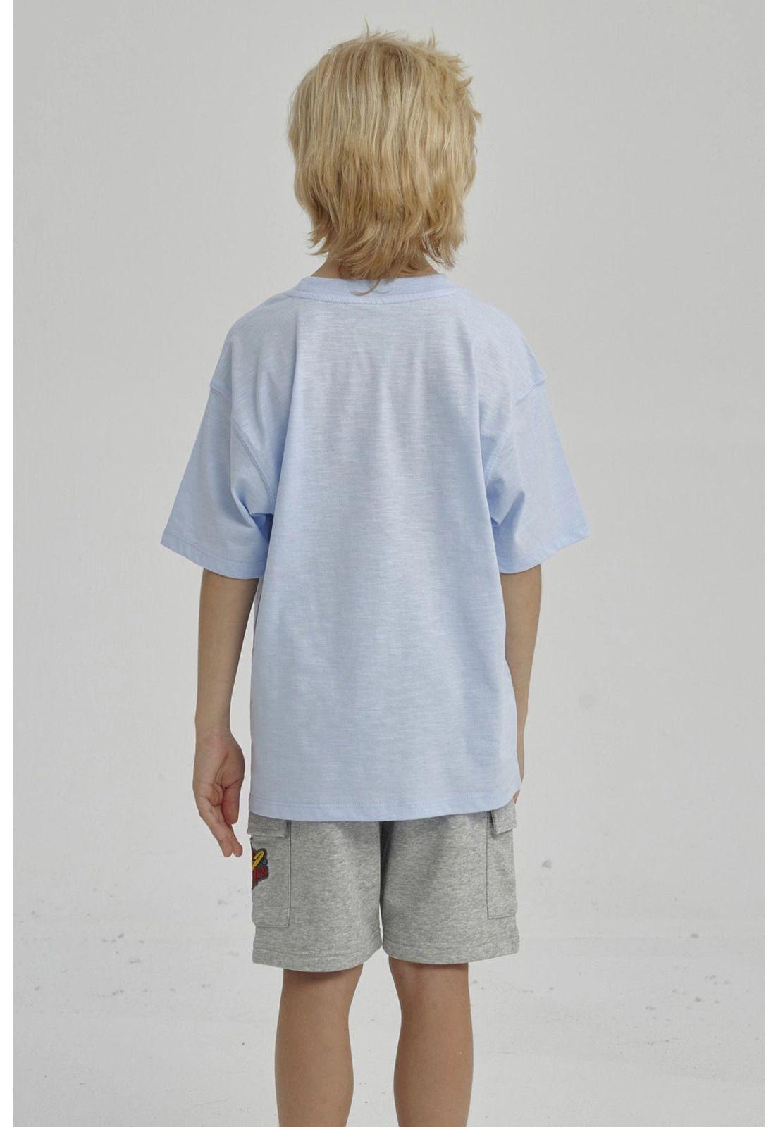 Polera Niño Con Print Celeste-2