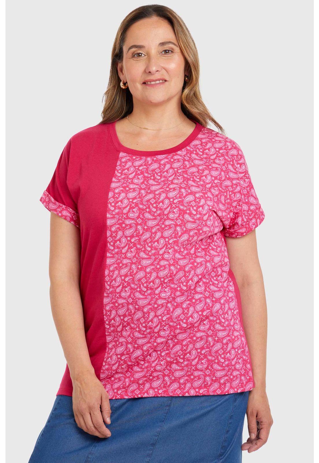 Polera Bloque Magenta-0