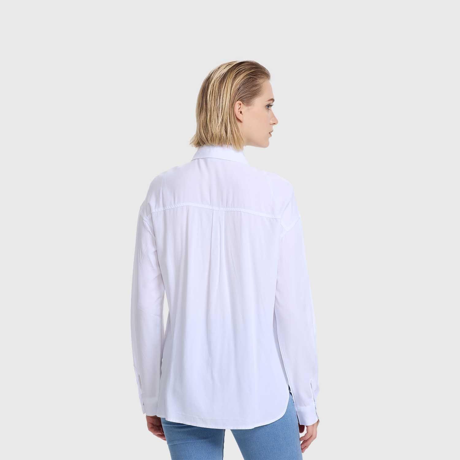 Blusa Mujer Abotonada Lisa Crudo  Fashion's Park-2