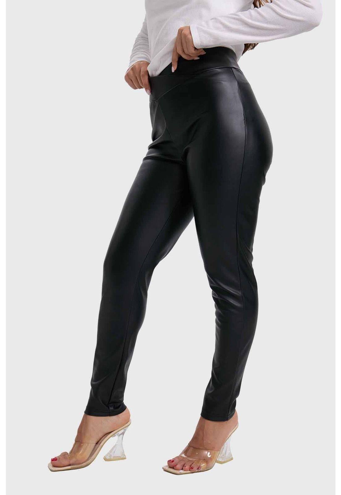 Calza Mujer Pretina Ancha Negro-1