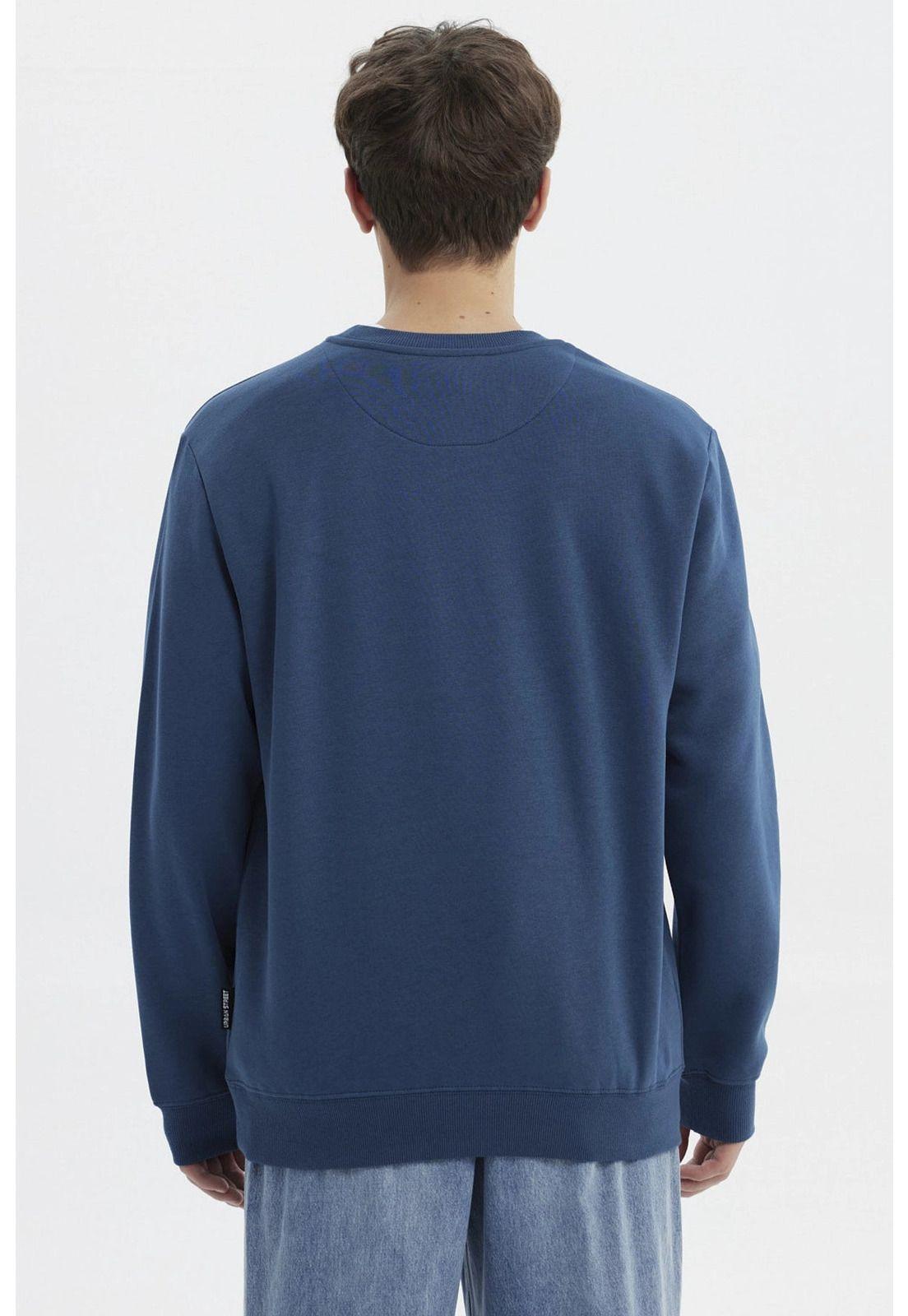 Polerón Hombre Básico Azul Oscuro-2