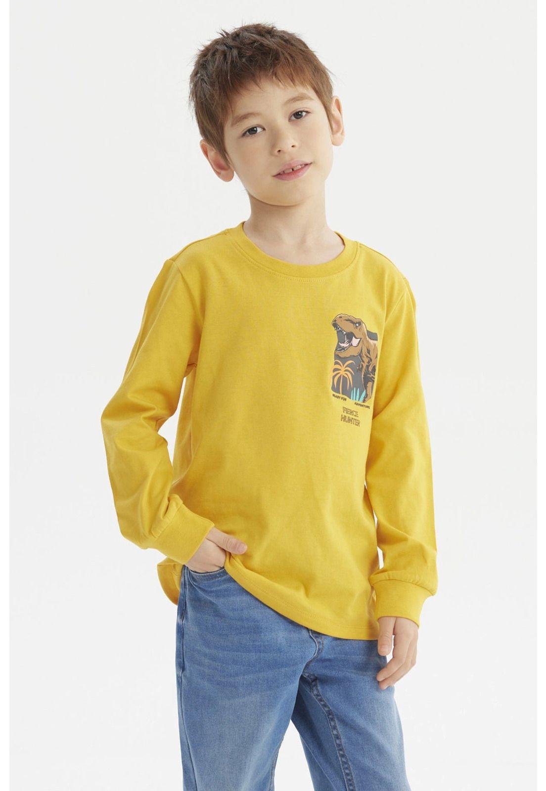 Polera Niño Toddler Print Mostaza-1