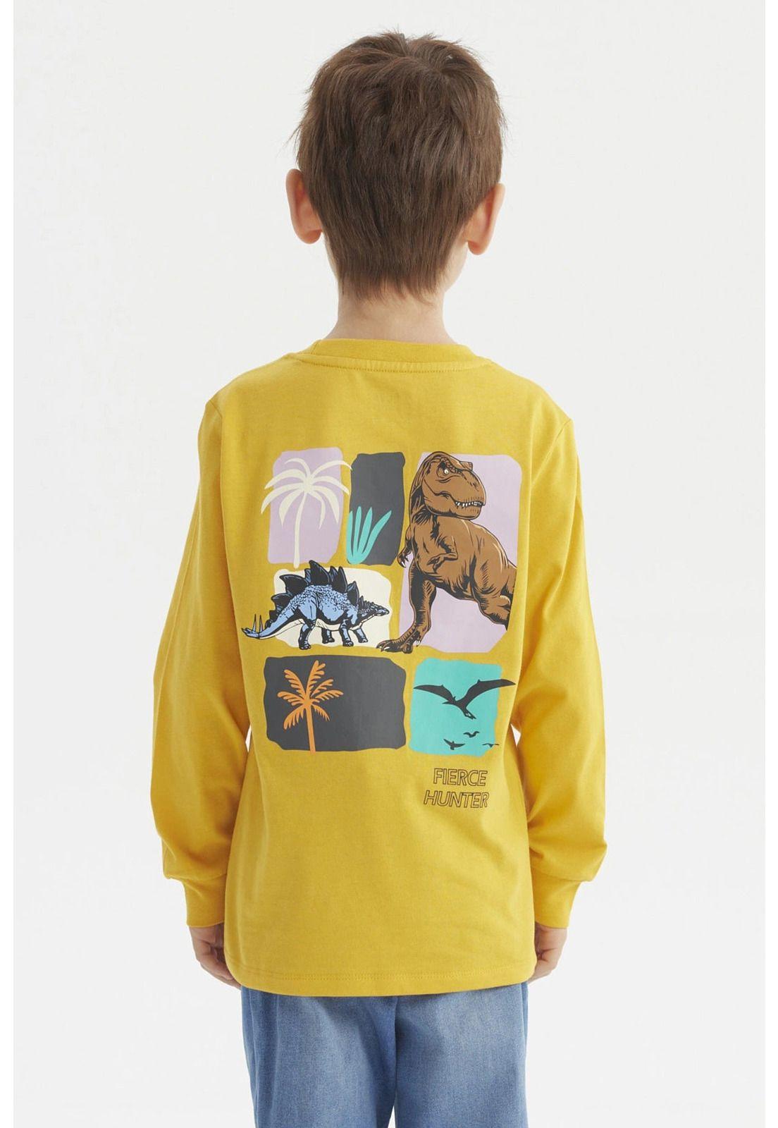 Polera Niño Toddler Print Mostaza-2