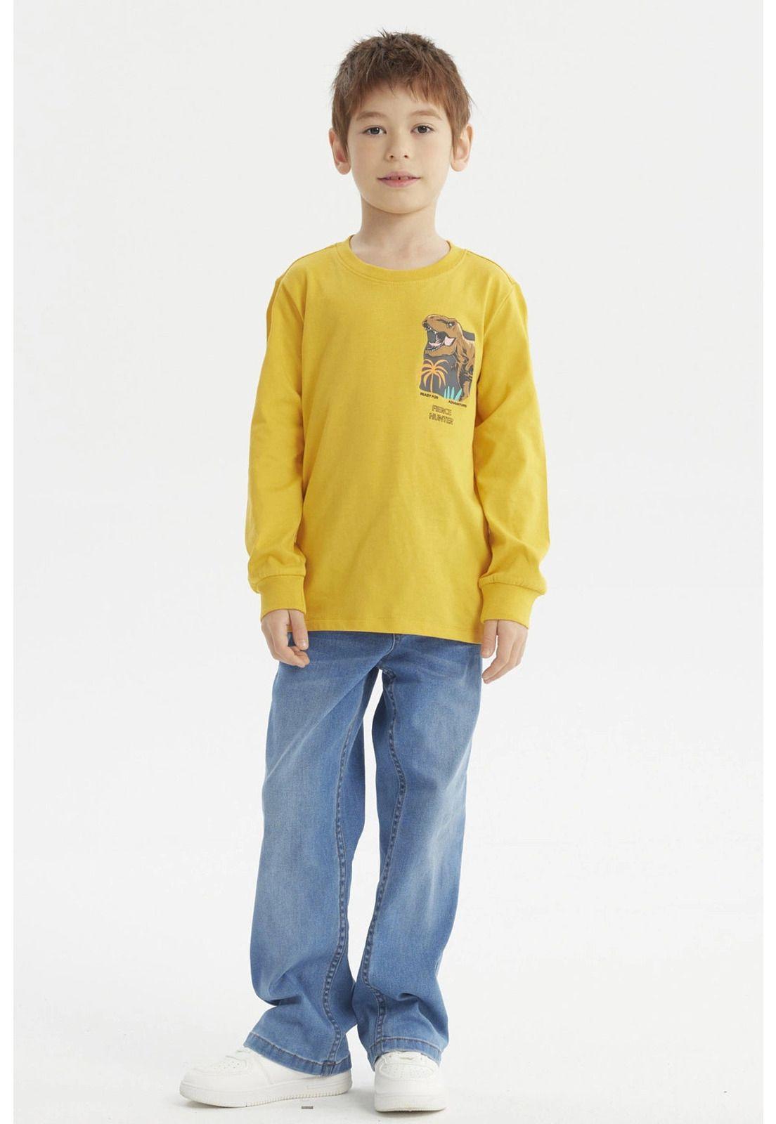 Polera Niño Toddler Print Mostaza-3