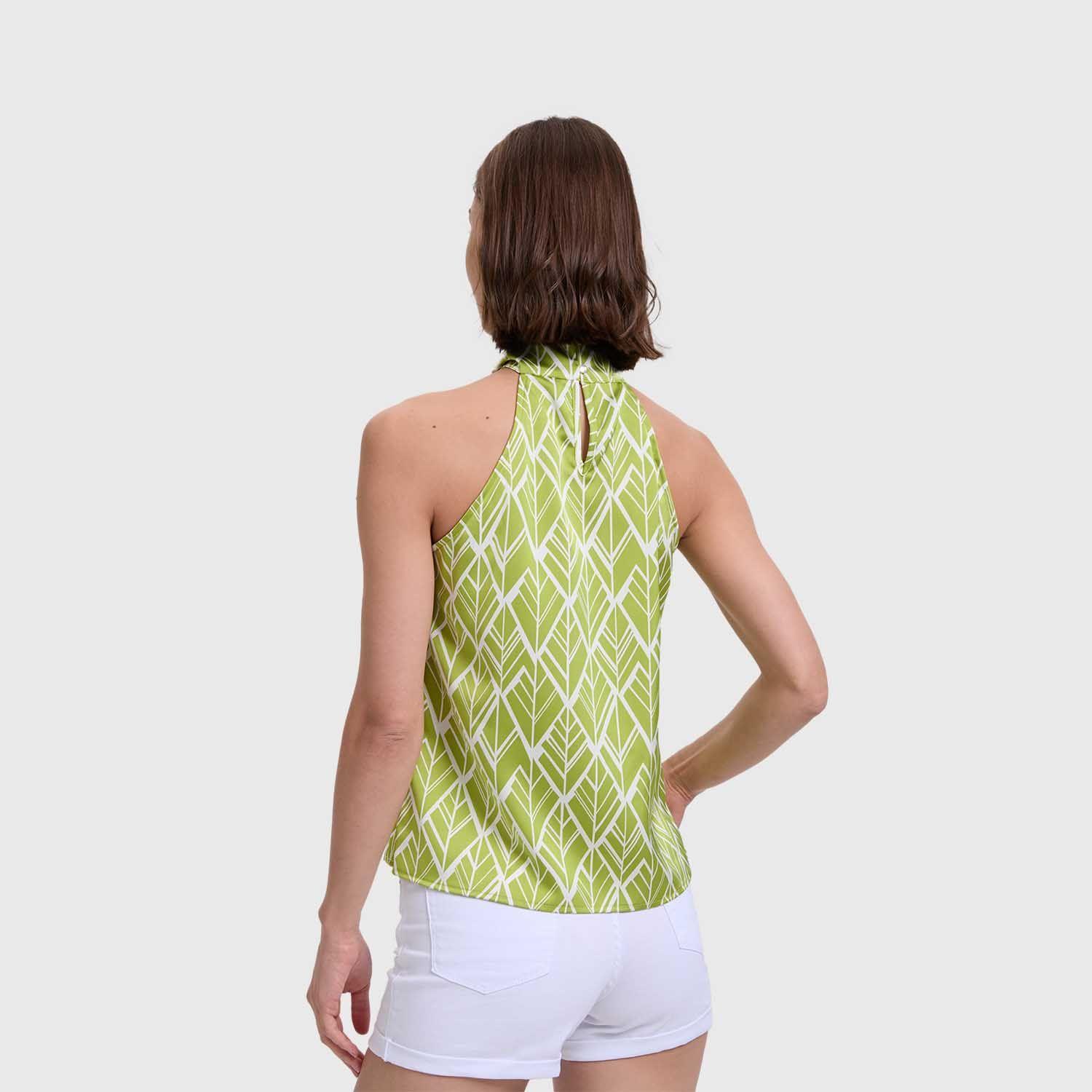 Blusa Mujer Escote Drapeado Verde Pistacho Fashion's Park-2