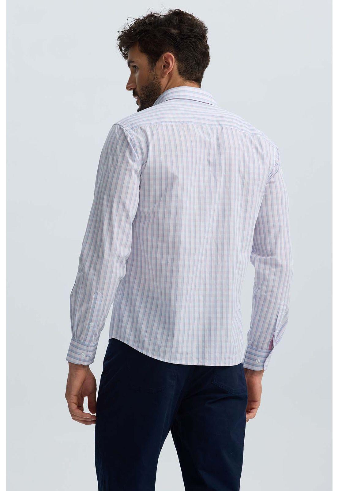 Camisa Hombre Cuadros Palo Rosa-2