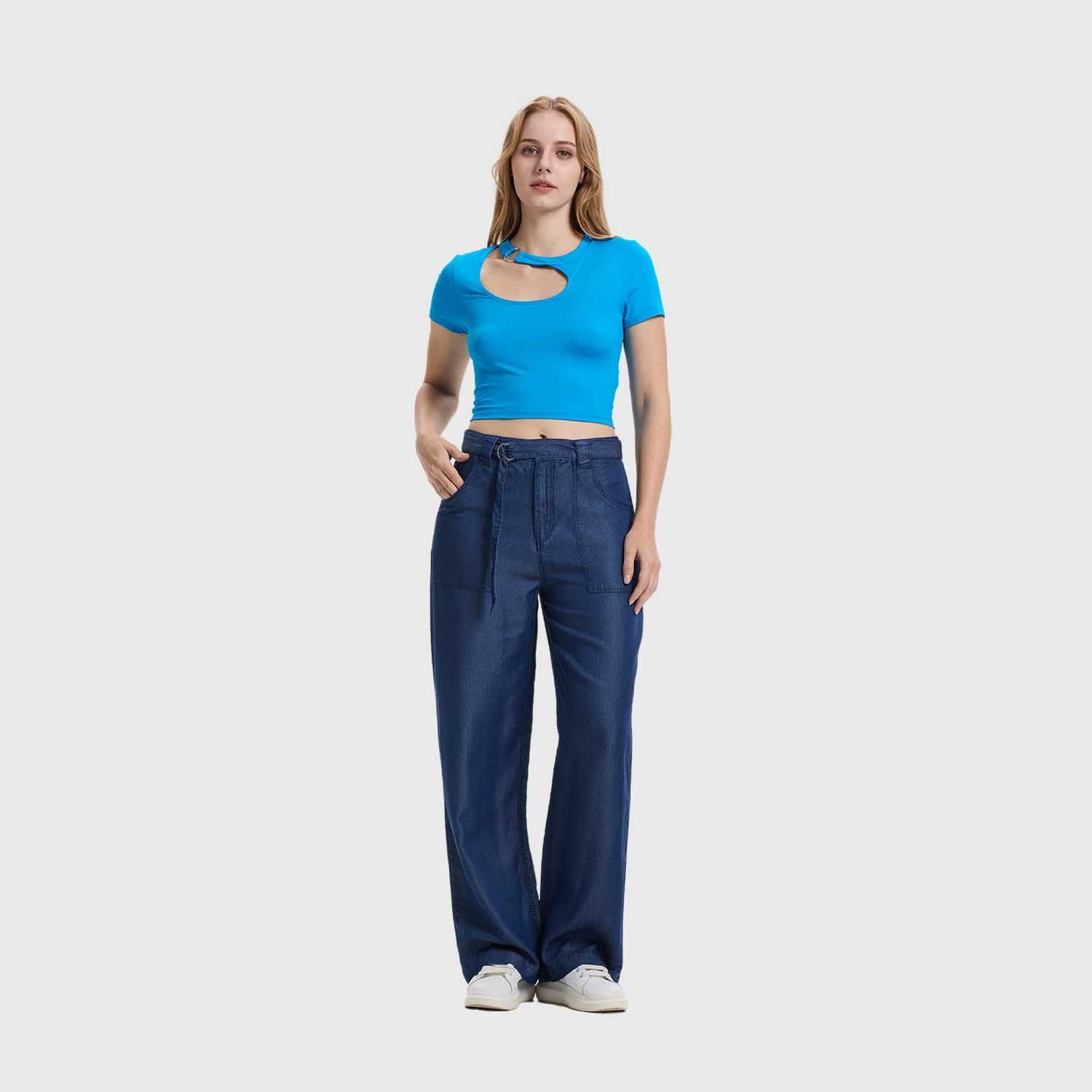 Polera Mujer Argolla Azul Claro Fashion's Park-3