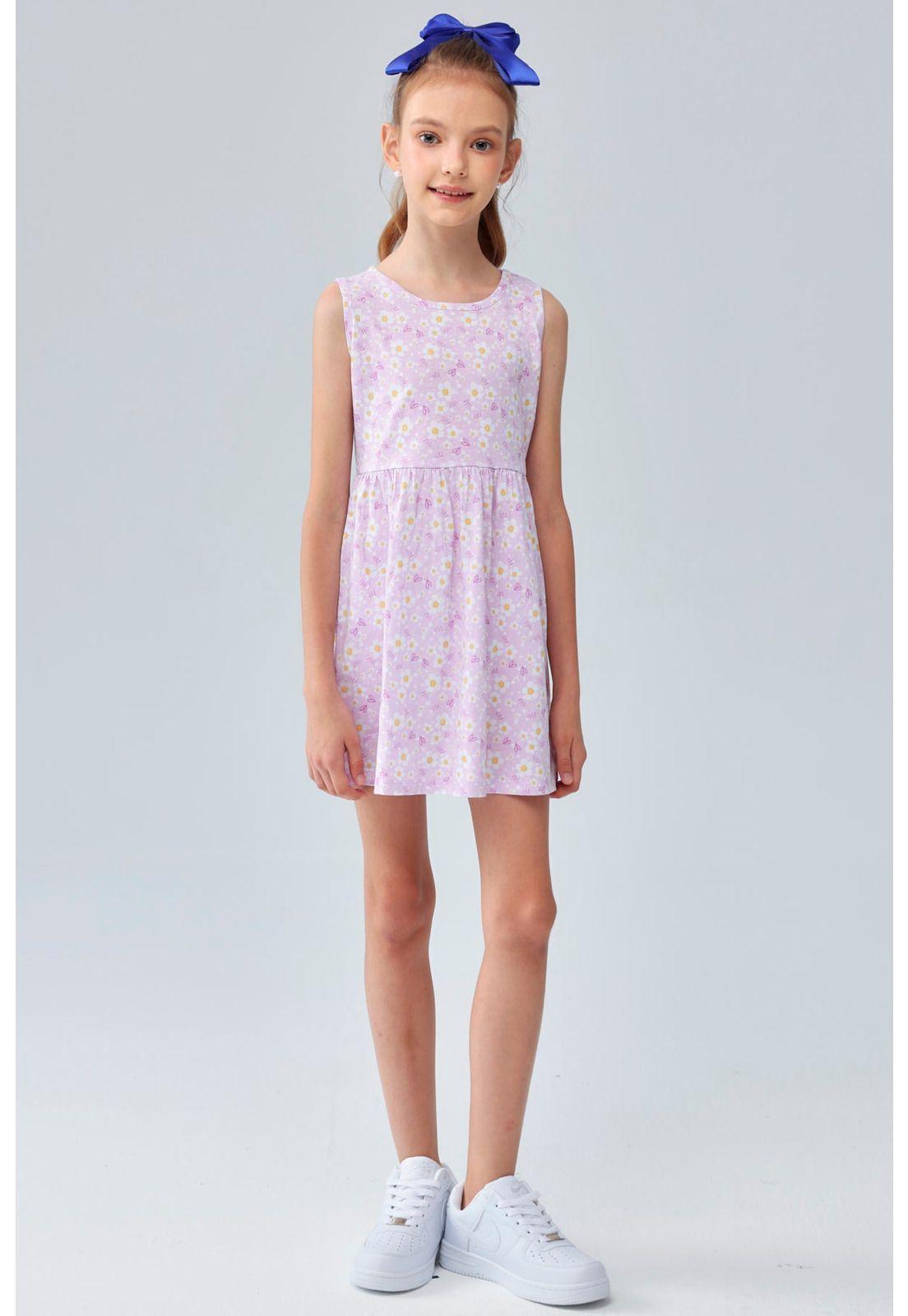 Vestido Niña Básico Toddler Lila-0