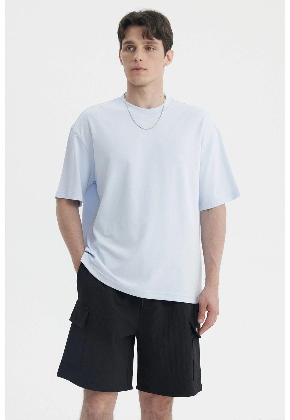 Polera Hombre Loose Fit Celeste Claro-0