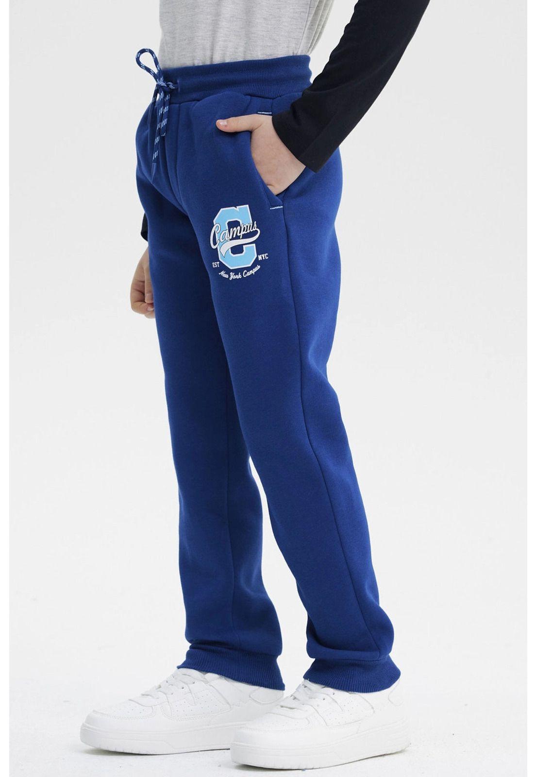 Pantalón Buzo Niño Jogger Azul Oscuro - ll-1