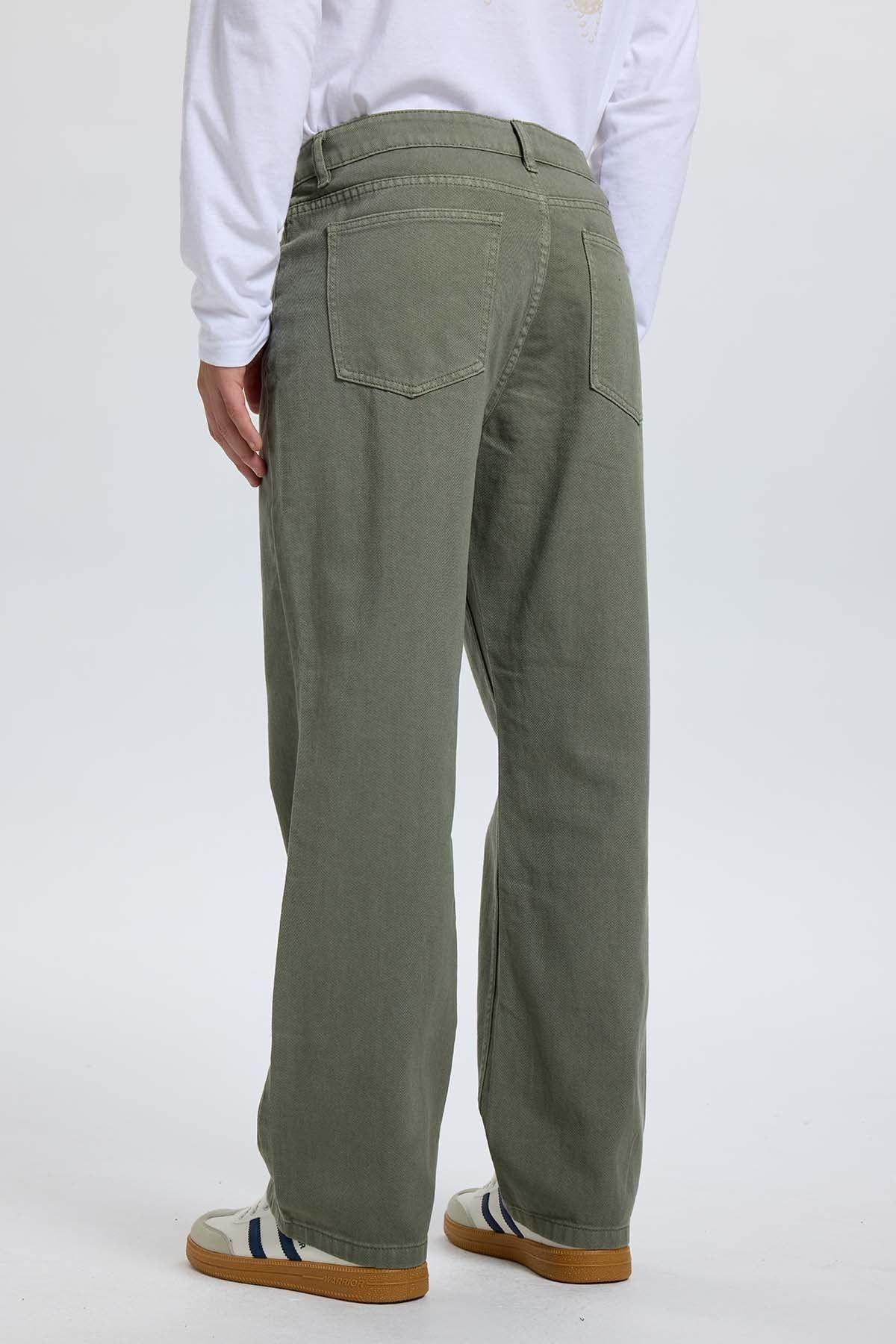 Jeans Hombre Straight Fit Verde-2