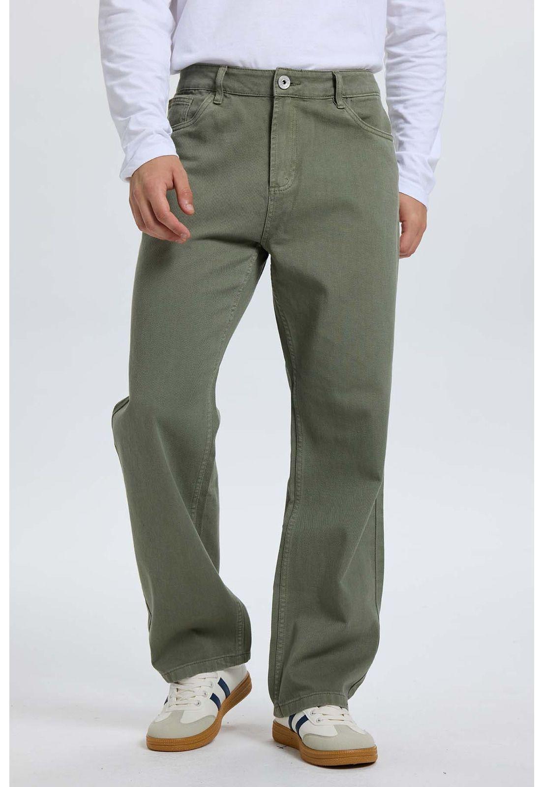 Jeans Hombre Straight Fit Verde-0