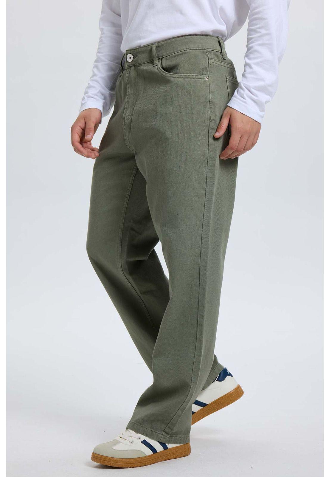 Jeans Hombre Straight Fit Verde-1