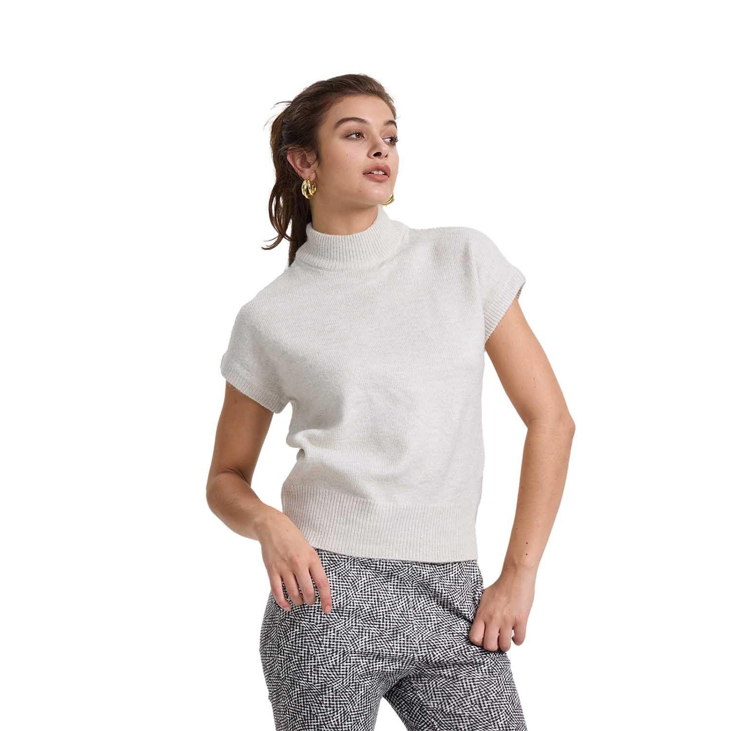 Sweater Mujer Liso Crema Fashion's Park-0