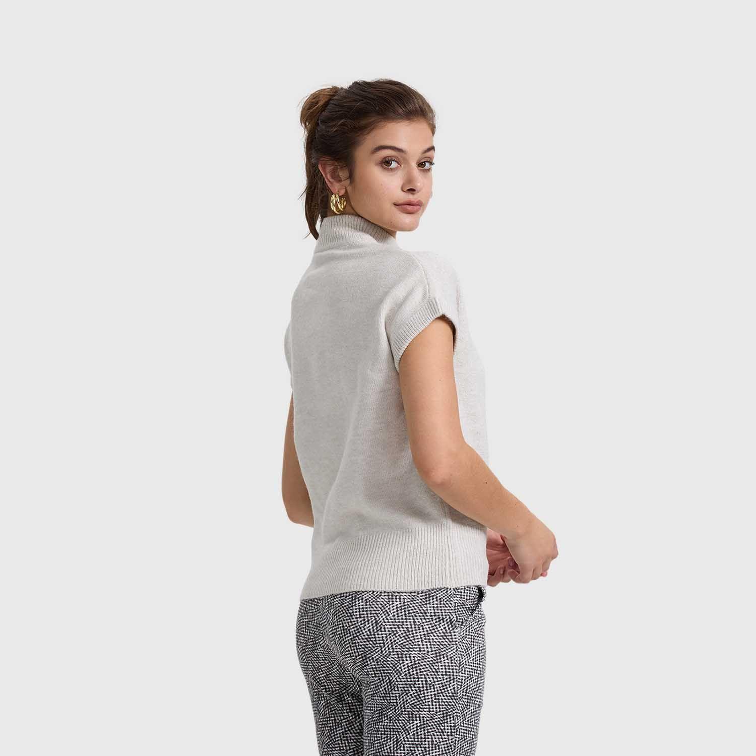 Sweater Mujer Liso Crema Fashion's Park-2