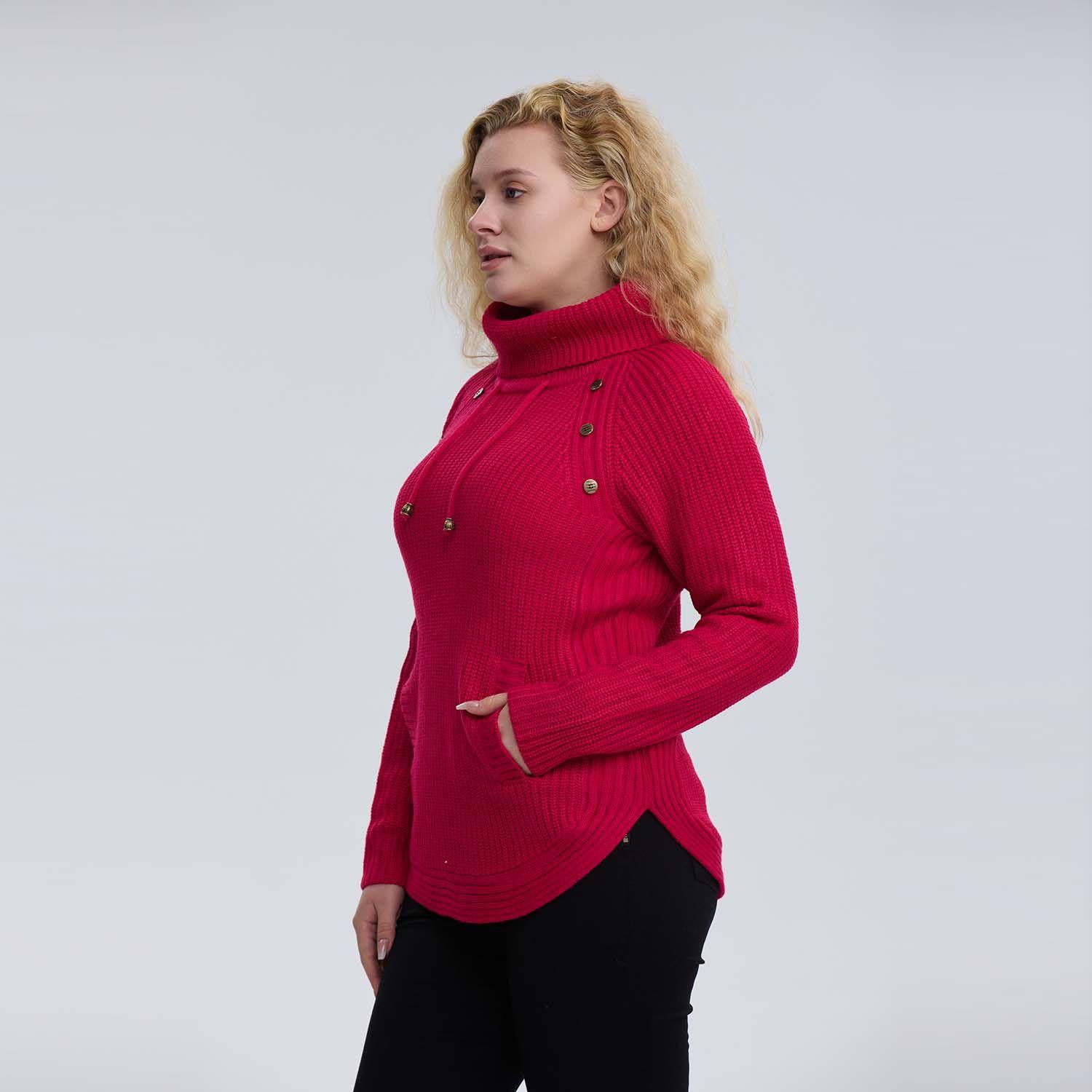 Sweater Mujer Tejido Fucsia-1