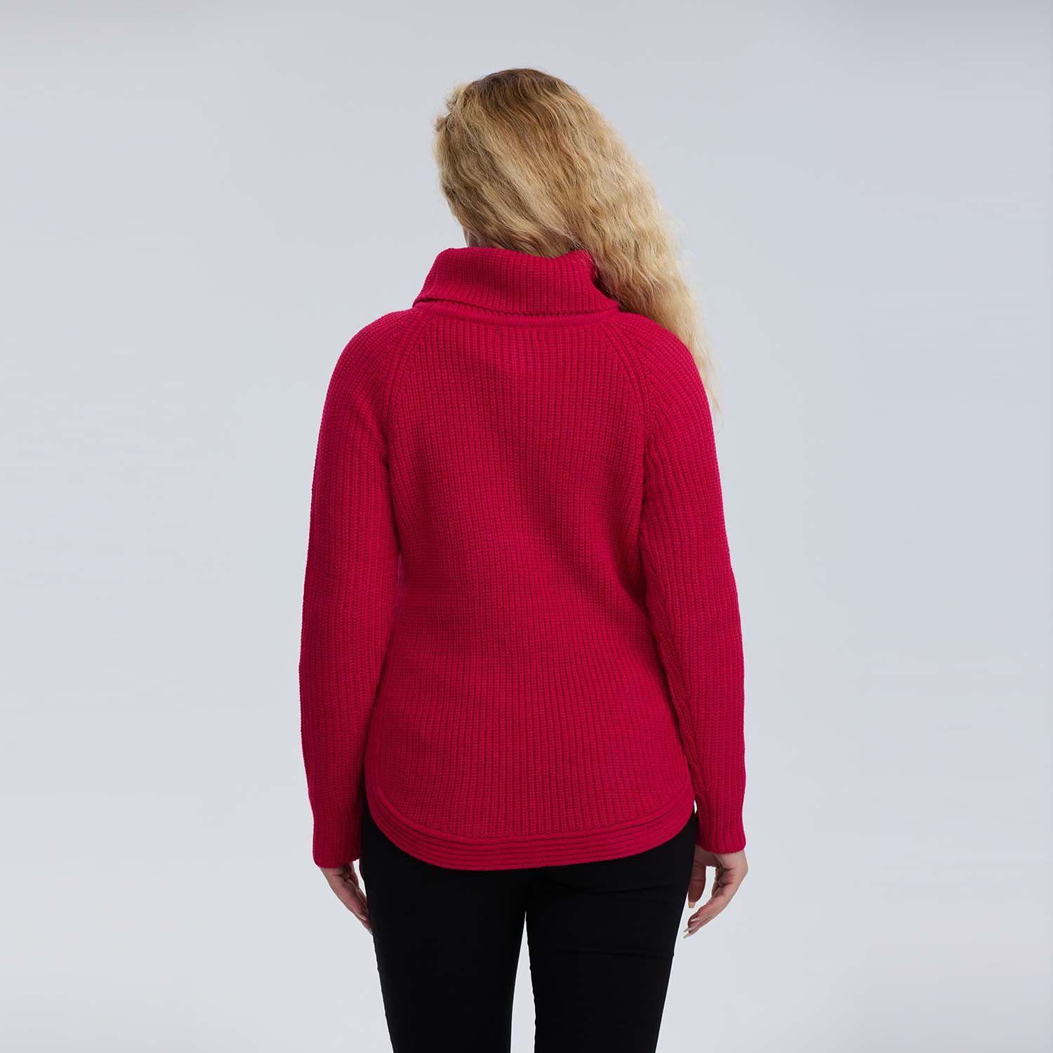 Sweater Mujer Tejido Fucsia-2