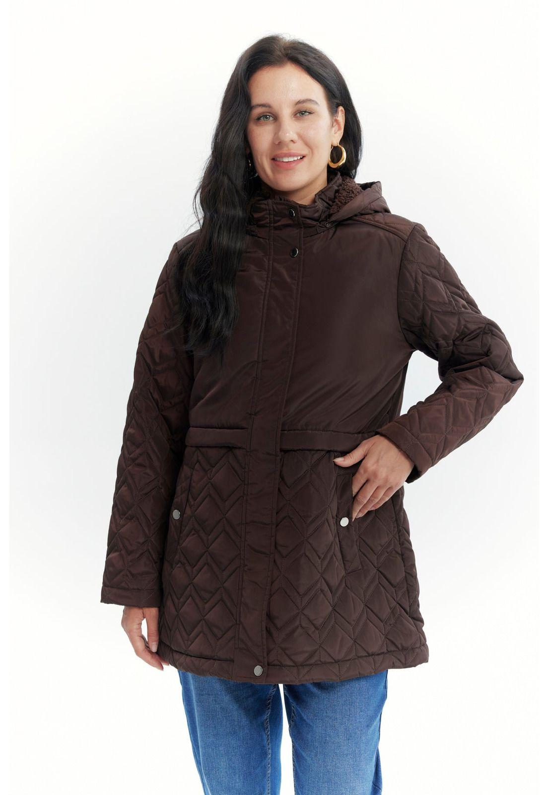 Parka Mujer Slim Café Oscuro-0