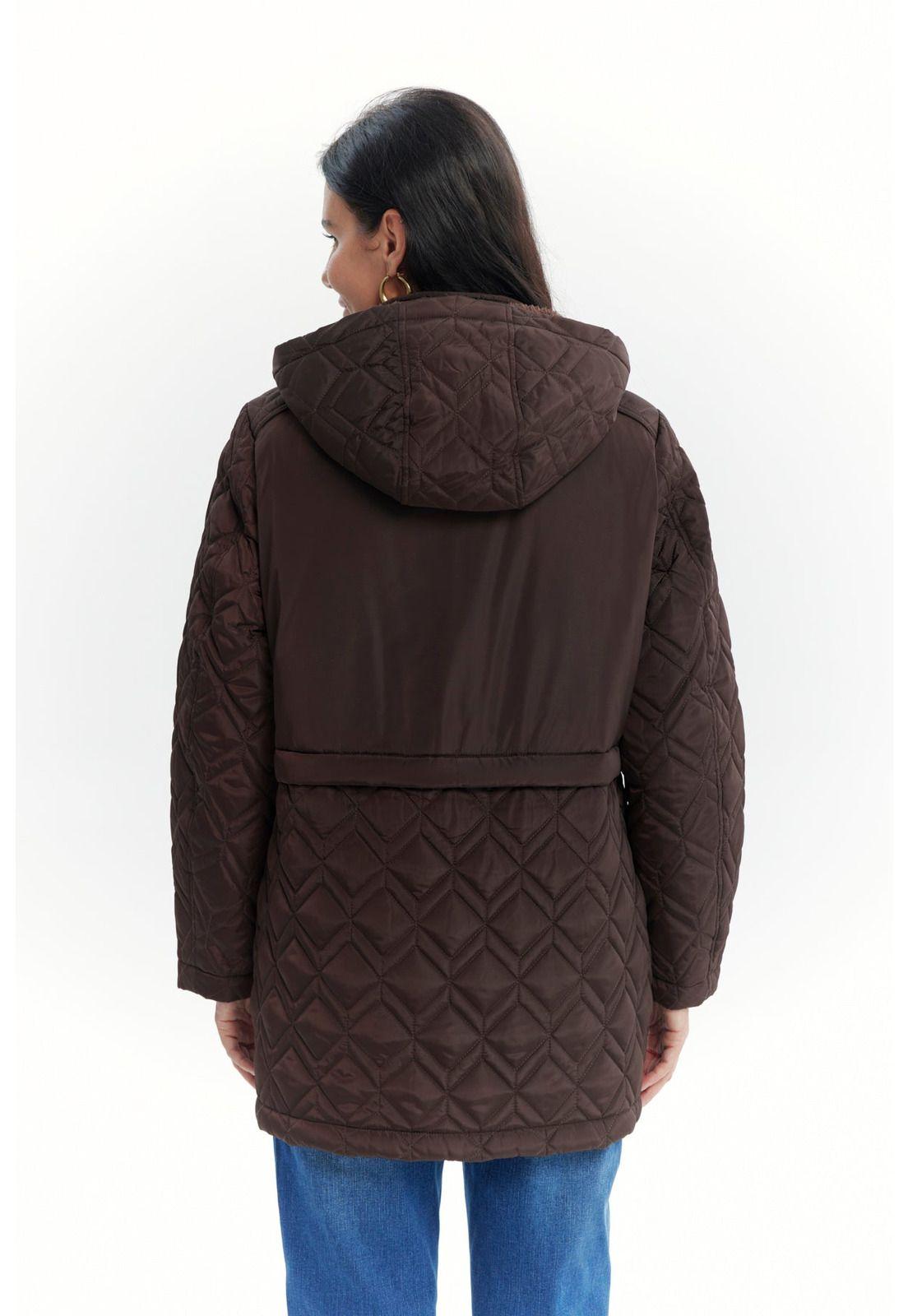 Parka Mujer Slim Café Oscuro-2