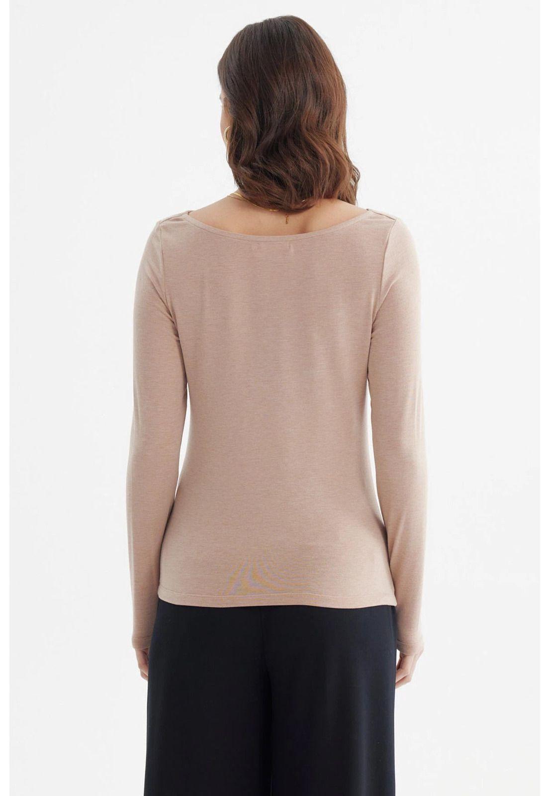 Polera Mujer Slim Beige-2