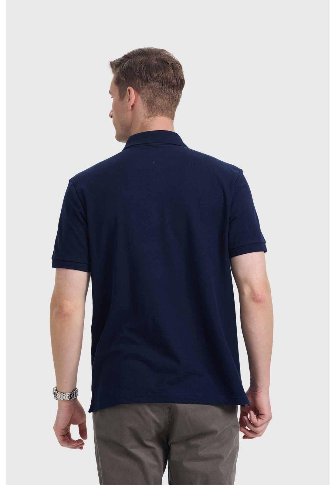 Polera Hombre Piqué Básica Azul Marino-2