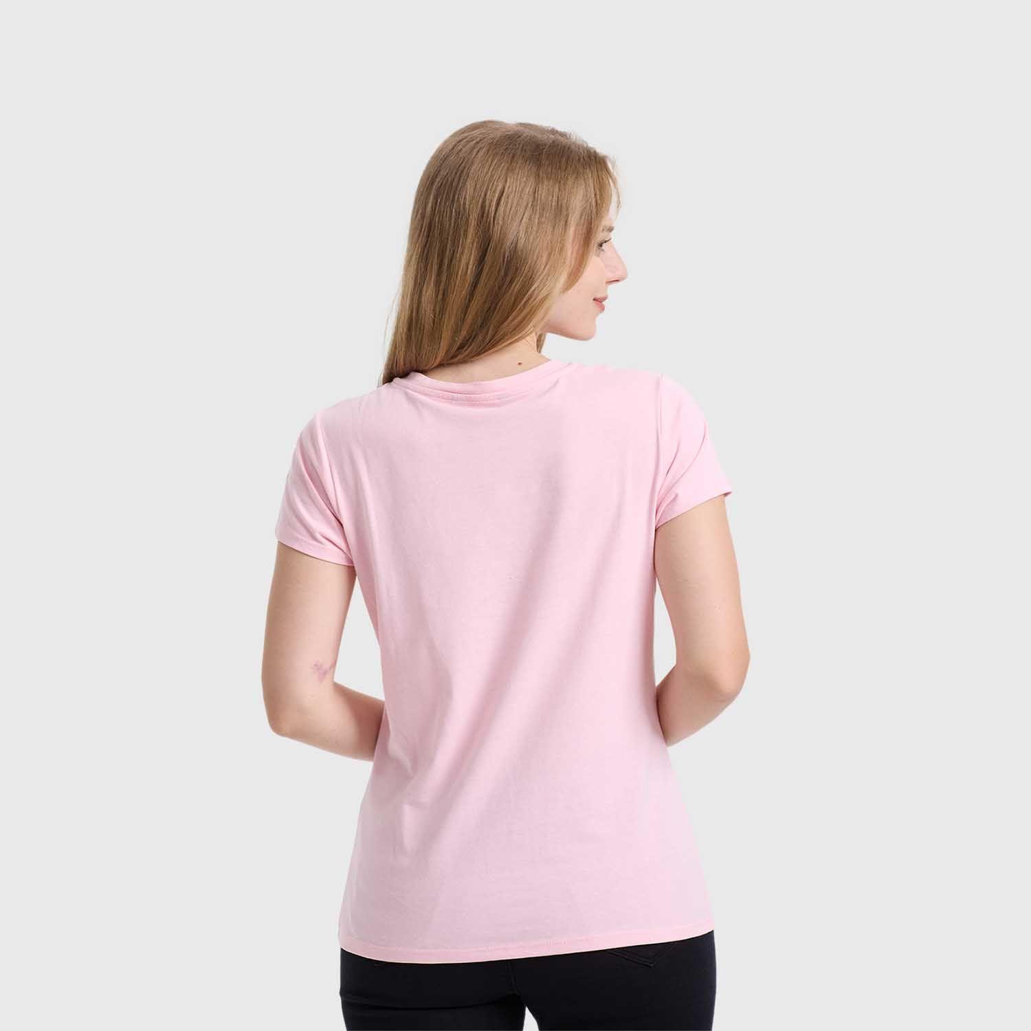 Polera Mujer Básica Print Rosado Claro Fashions Park-2