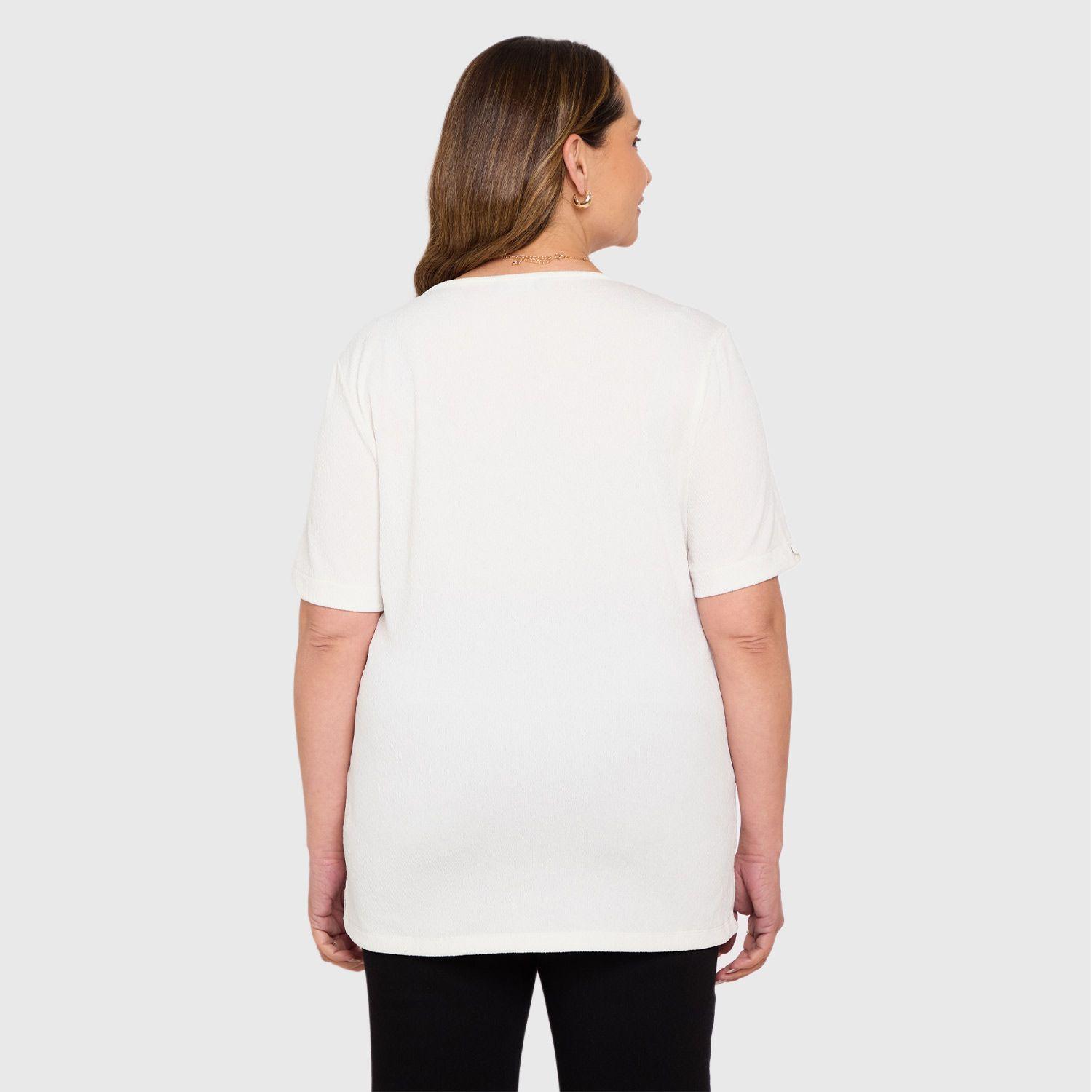 Polera Mujer Detalle Escote Crudo Fashions Park-2