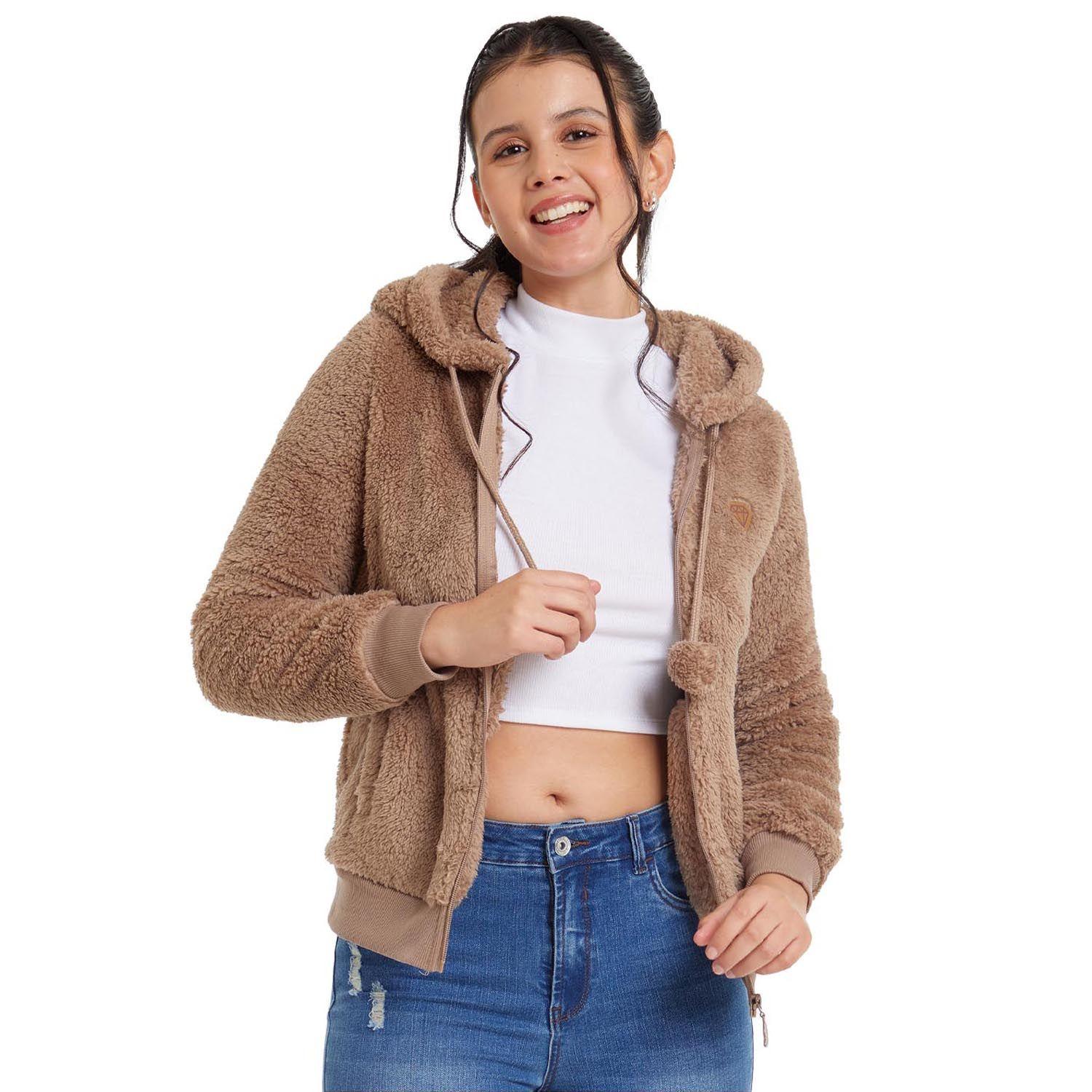 Polar Mujer Pompom Full Café-0