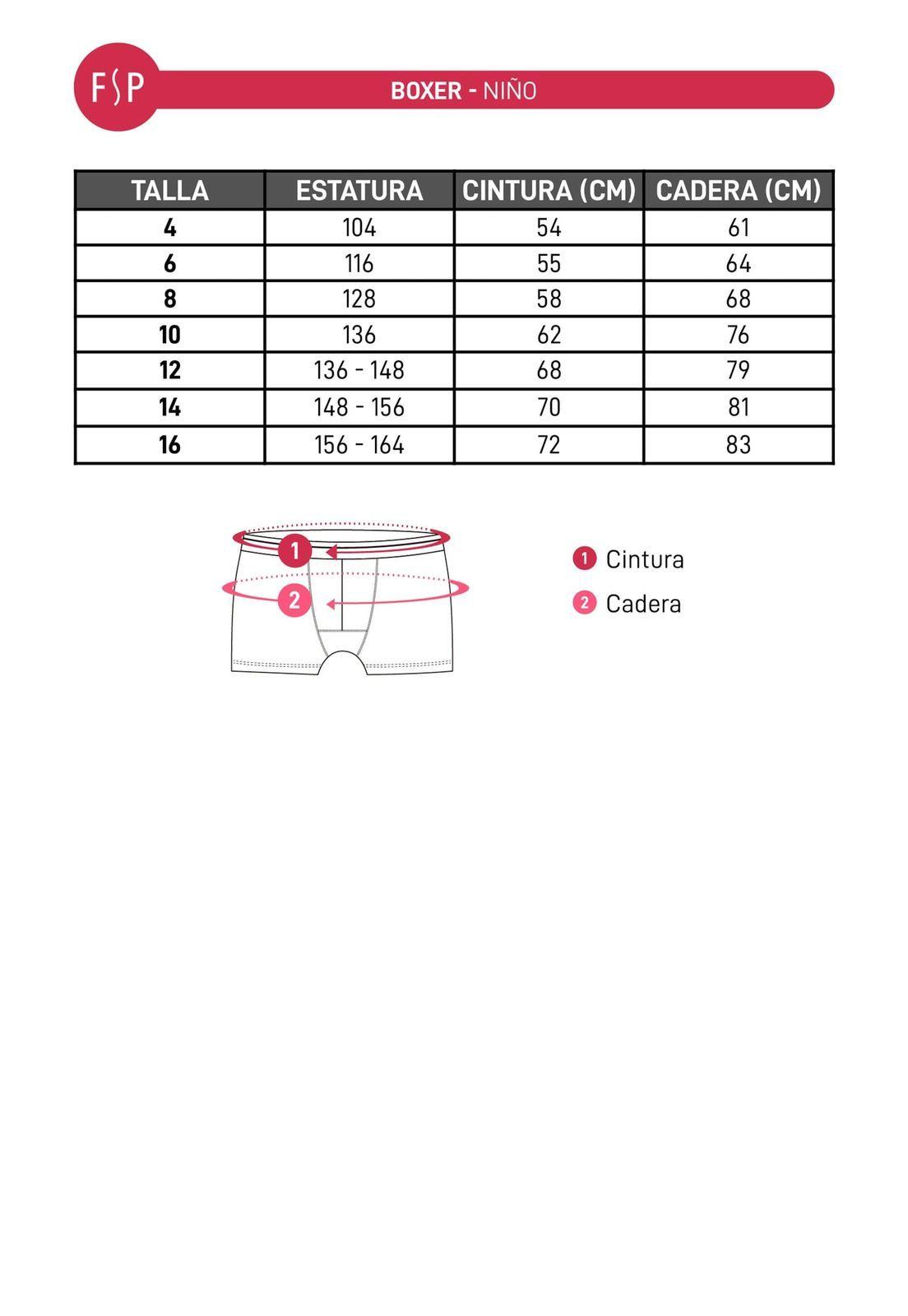 Bóxer Niño Tripack Damasco-2