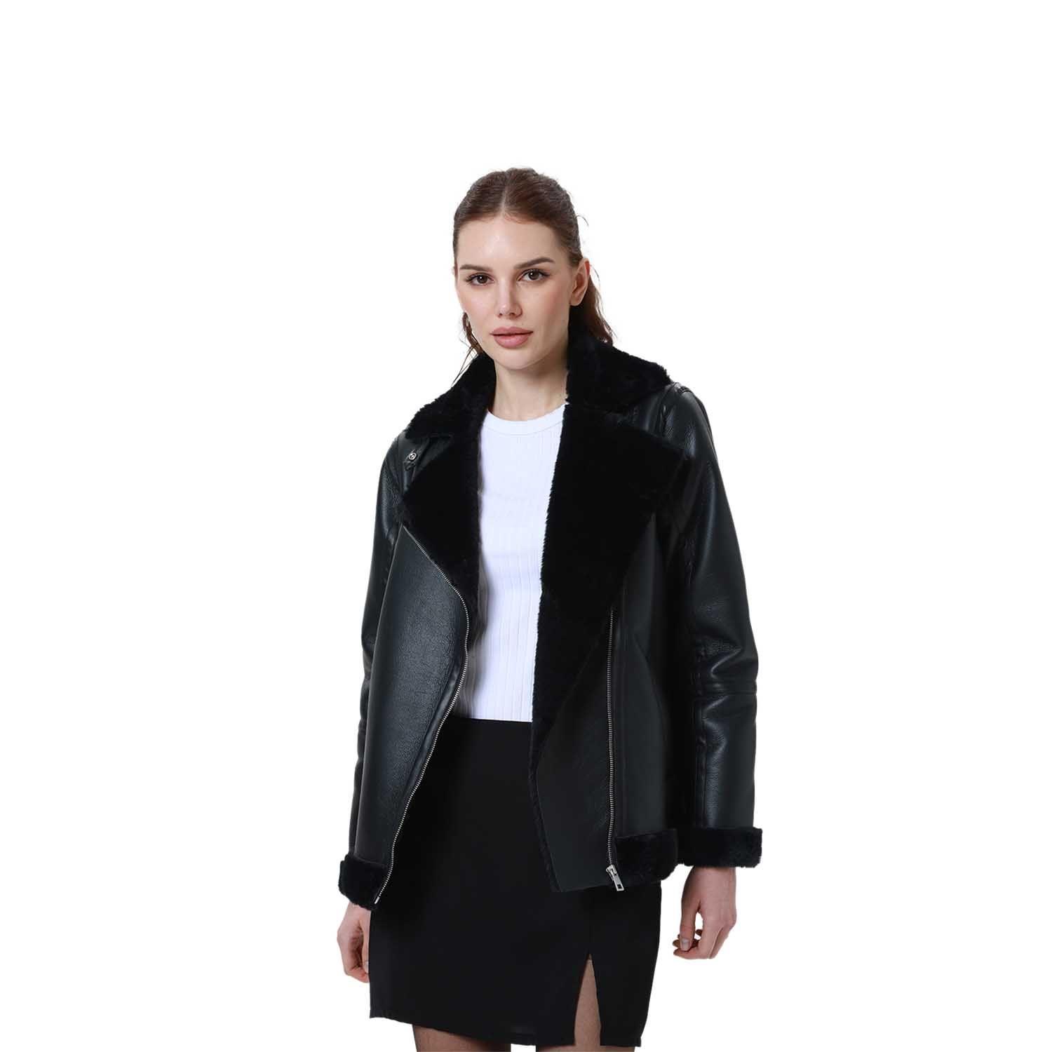 Chaqueta Mujer Aviador Negro Ii-1
