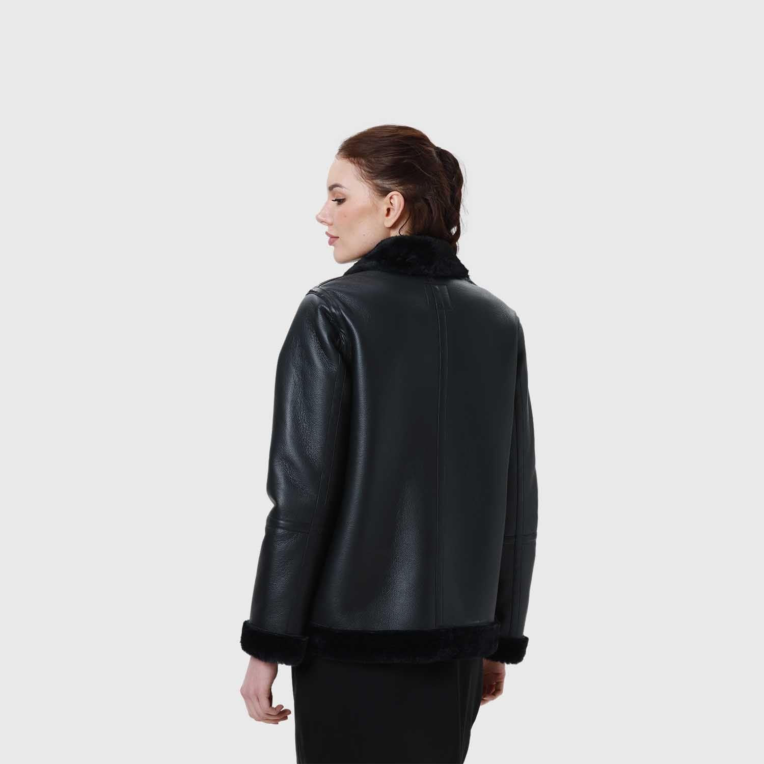 Chaqueta Mujer Aviador Negro Ii-4