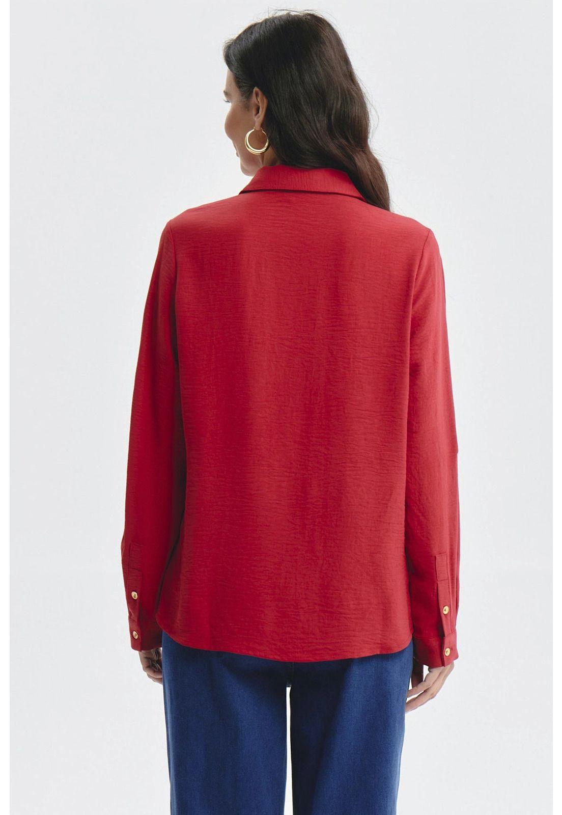 Blusa Mujer Roll Up Rojo-2
