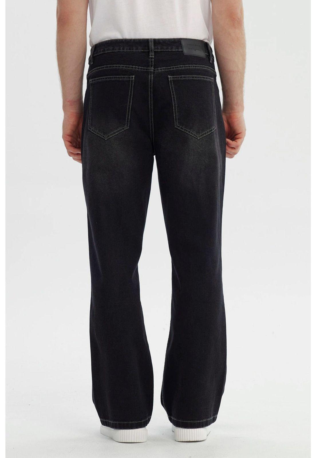 Jeans Hombre Flare Negro-2