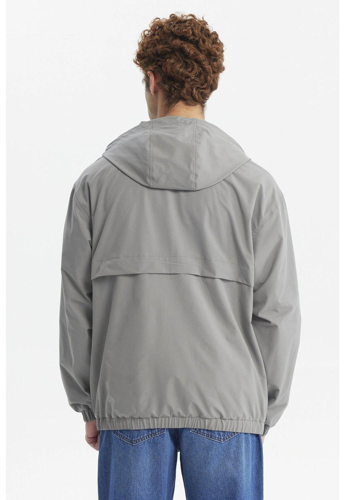 Chaqueta Hombre Cortaviento Gris-2