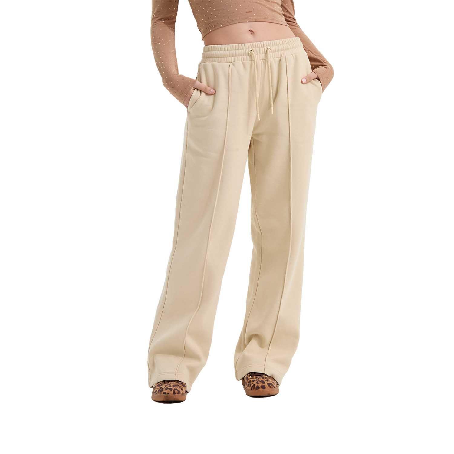 Pantalón Mujer Doble Pretina Beige Fashion's Park-0