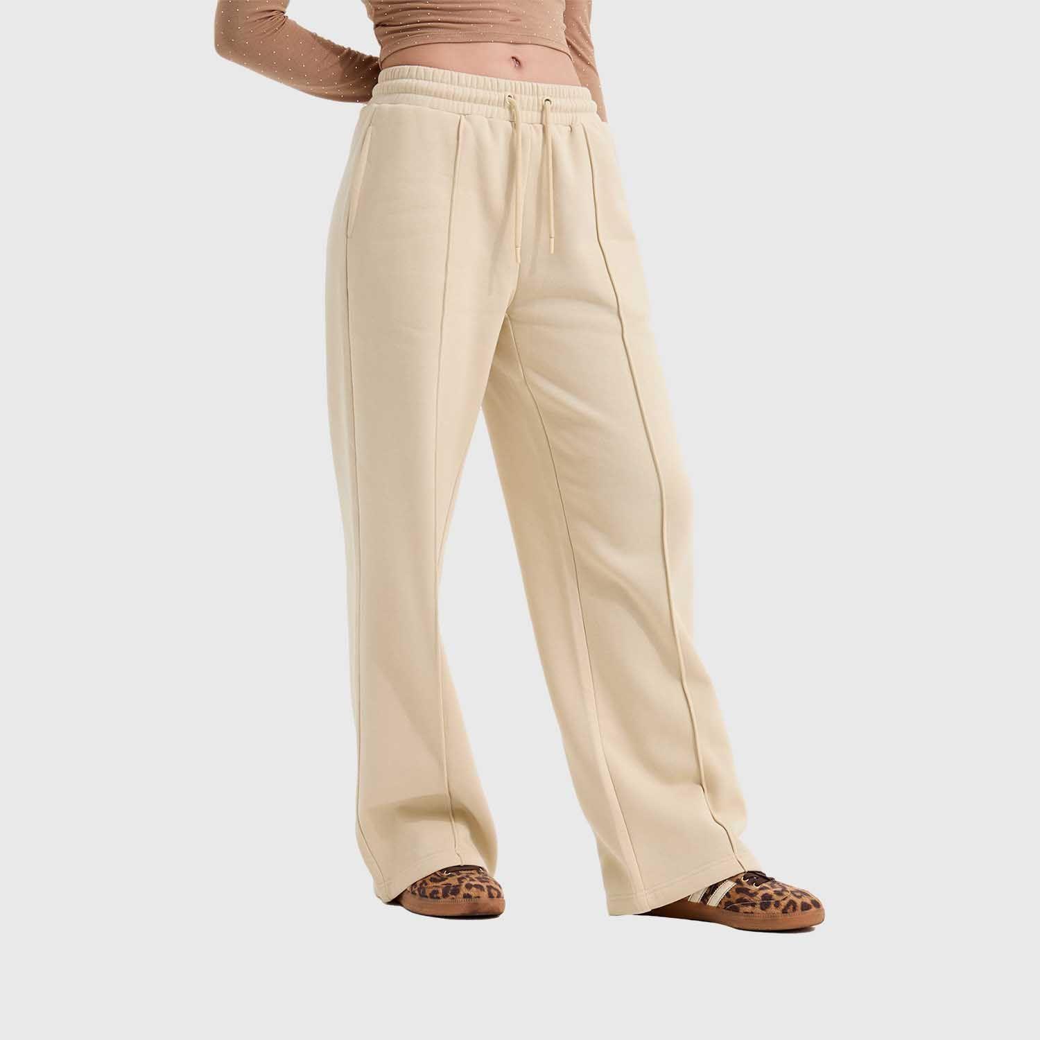 Pantalón Mujer Doble Pretina Beige Fashion's Park-1