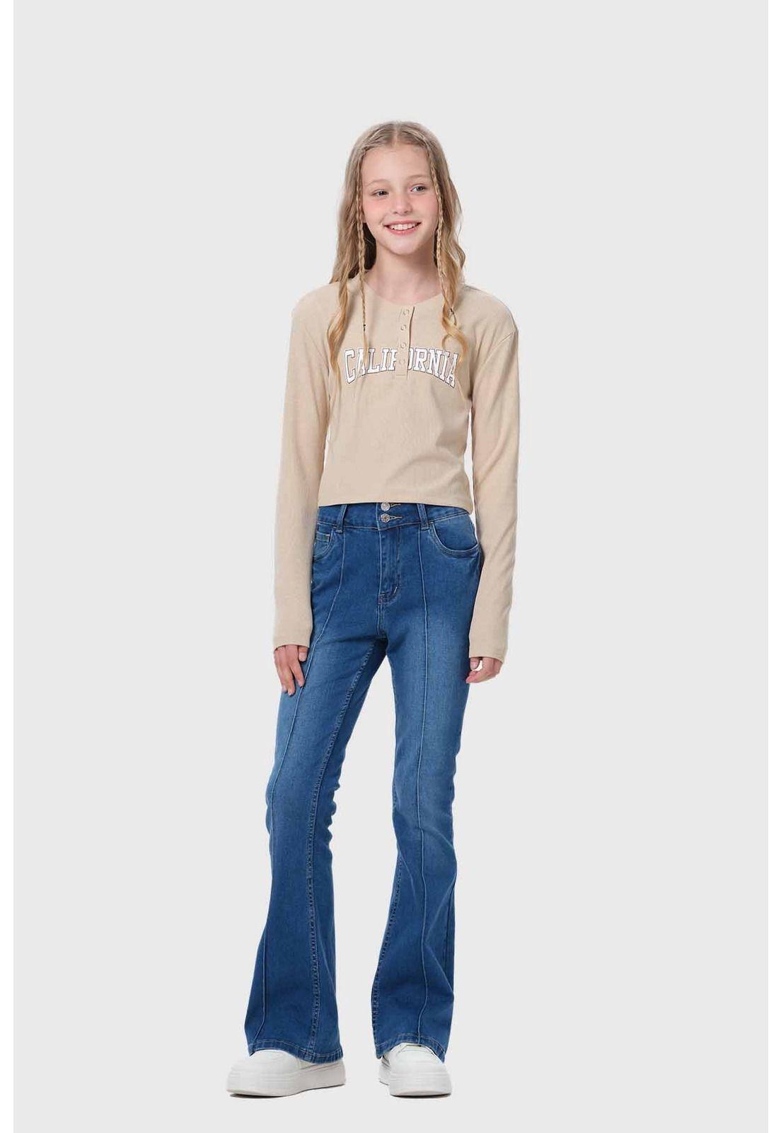 Polera Niña Con Botones Beige-3