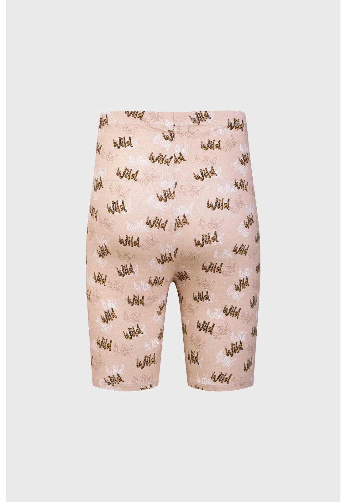 Calza Niña Biker Teens Beige-4