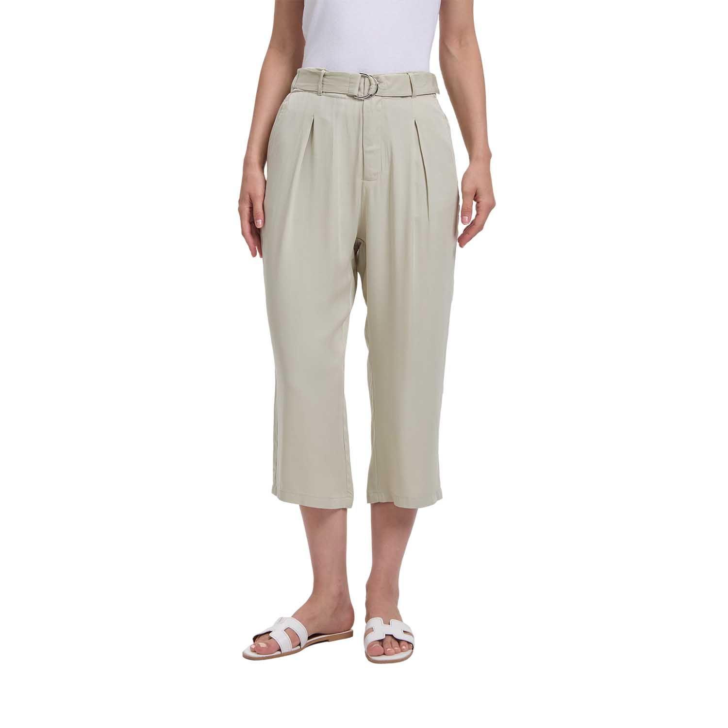 Pantalón Mujer Sastrero Con Cinturón Kaki Fashion's Park-0
