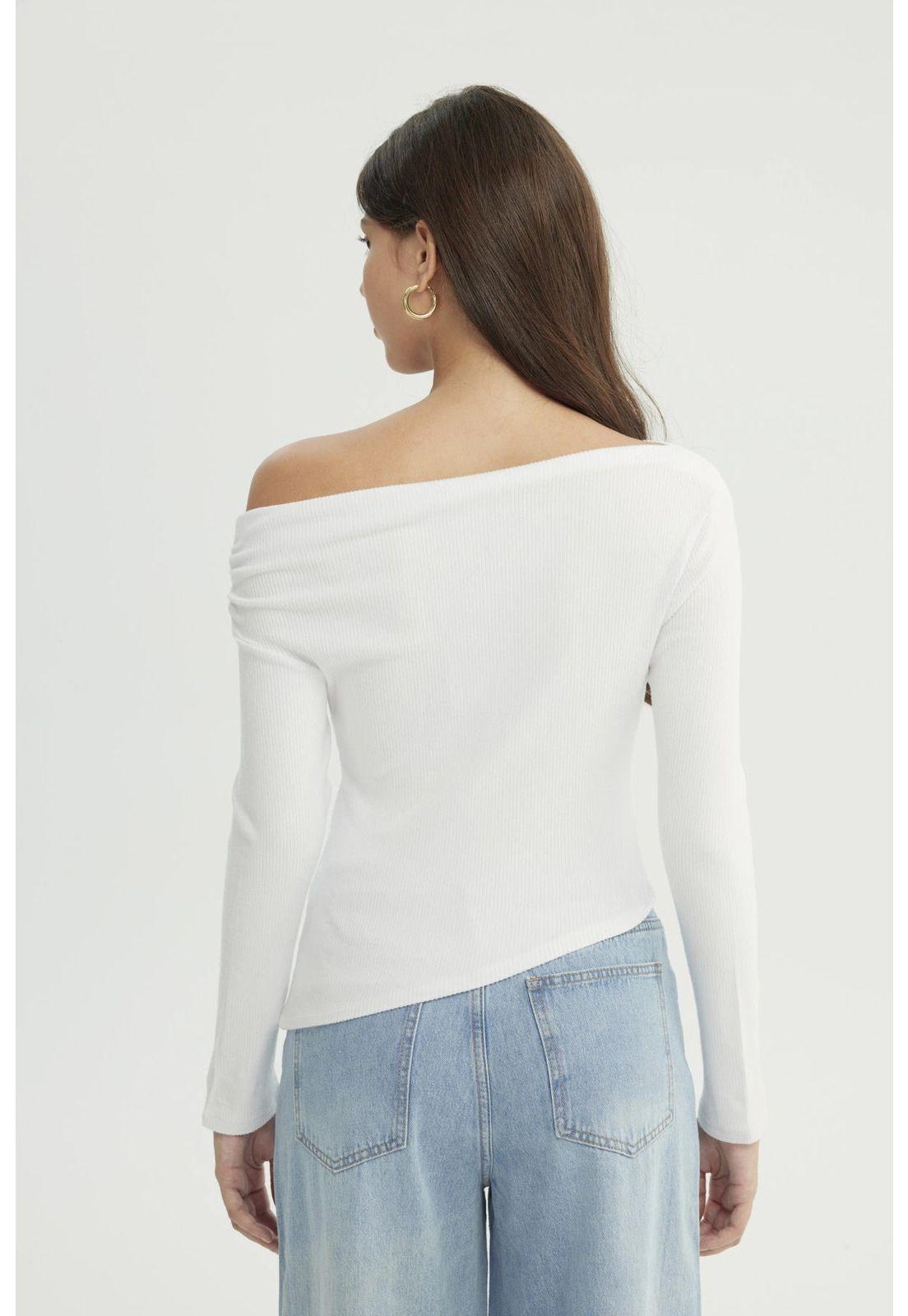 Sweater Mujer Slim Blanco-2