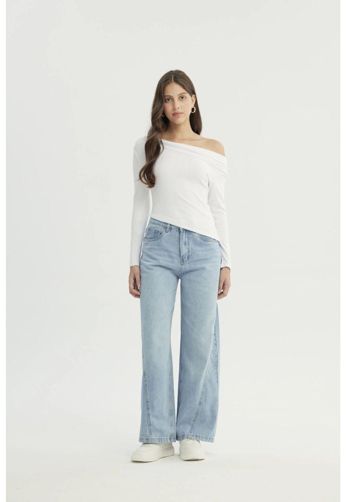 Sweater Mujer Slim Blanco-3