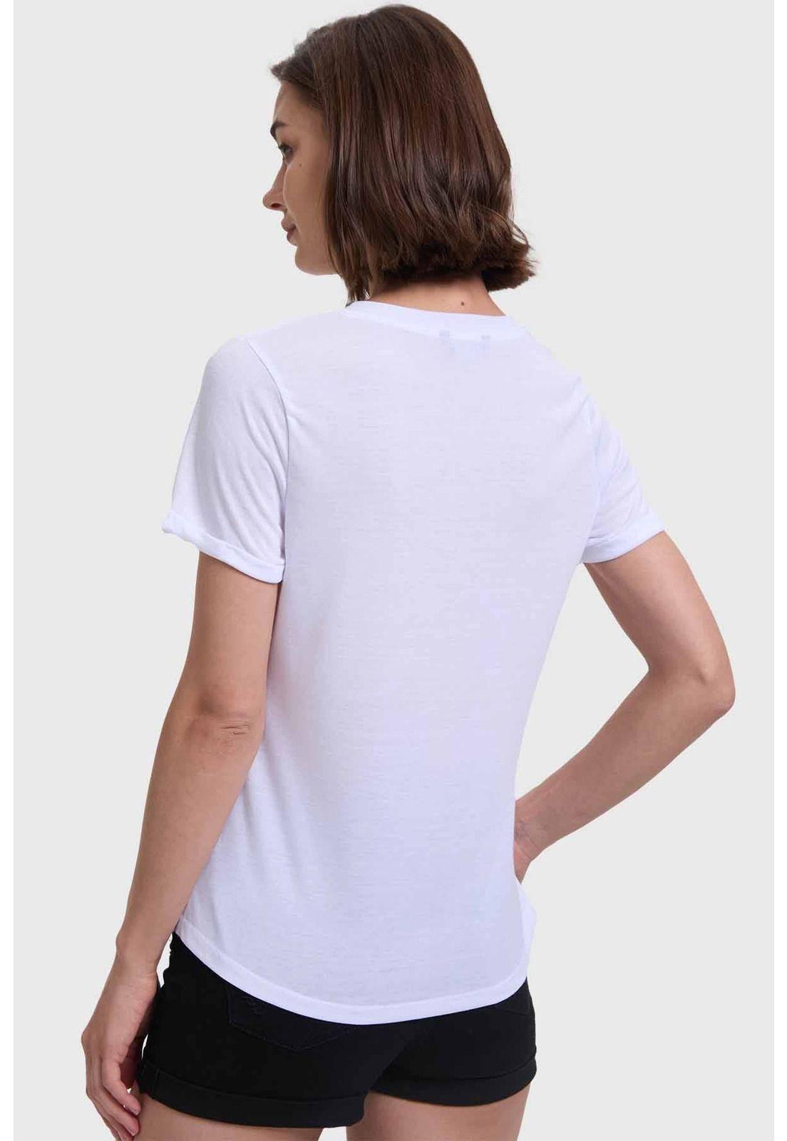 Polera Mujer Print Negro - V-2