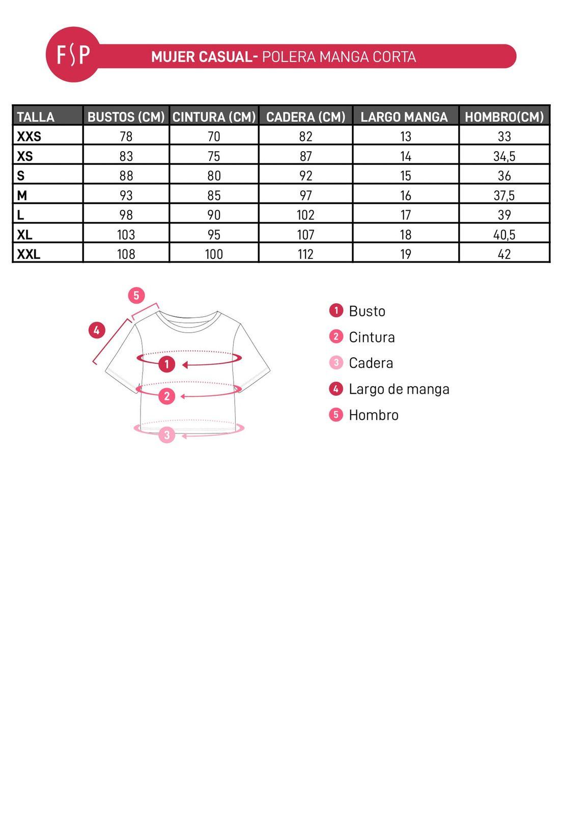 Polera Mujer Print Negro - V-4