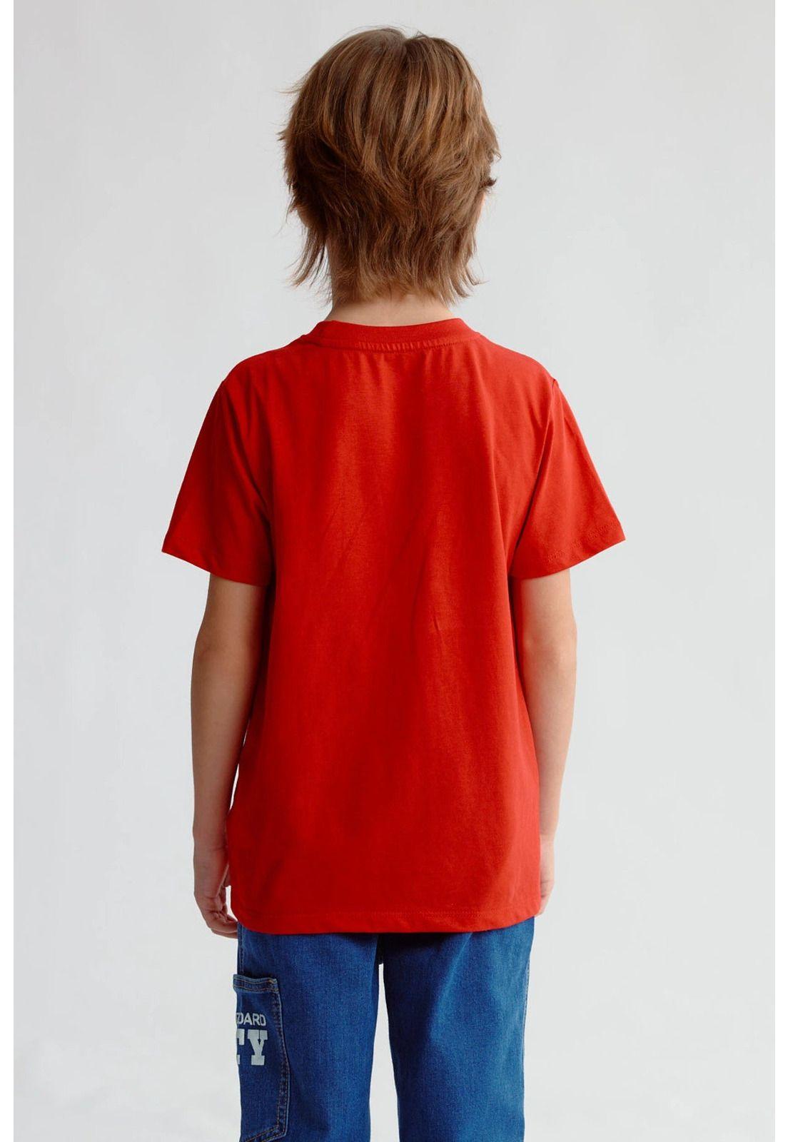 Polera Niño Básica Estampada Rojo - lll-2
