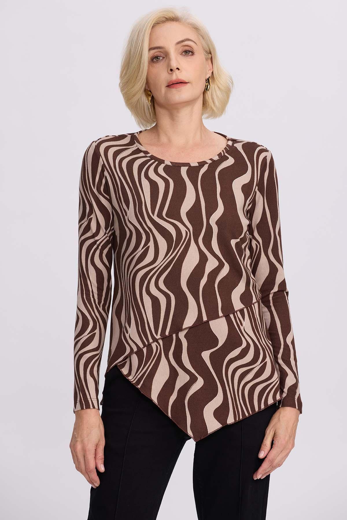 Sweater Mujer Casual Cafe-0